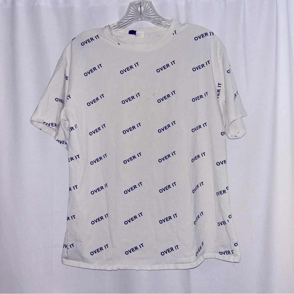 K too “over it” white womens t shirt size M